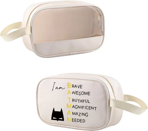Vista 8 de MEIKIUP Regalos inspirados en la película de murciélagos para fanáticos, personaje de murciélago, maquillaje, bolsa de cosméticos, regalo
