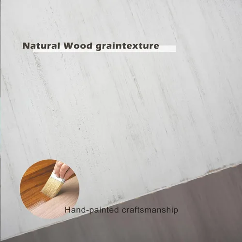 Vista 5 de Mesa consola blanca moderna de 59 pulgadas con cuentas de madera, mesa de entrada de madera rústica con estilo cascada curva, mesa de sofá de granja