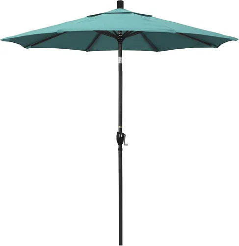 Vista 9 de California Umbrella 7.5' paraguas redondo de aluminio del mercado, elevación de la manivela