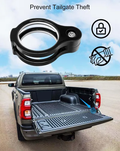 Vista 5 de Cerradura Antirrobo Mejorada para Portón Trasero Compatible con Toyota Tacoma 2005-2015, Cerraduras de Protección de Portón Trasero de Camioneta