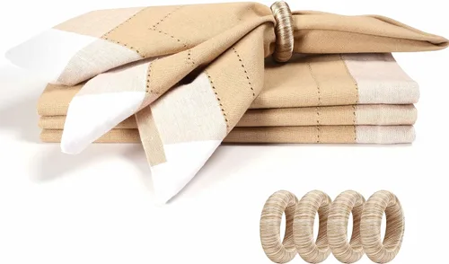 Vista 16 de Servilletas de tela de algodón con dobladillo de 18 x 18 pulgadas, color aguamarina con vainica, servilletas de boda, servilletas de cóctel