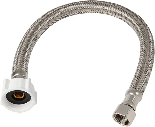 Vista 6 de Conector de inodoro - Manguera de inodoro trenzada de acero inoxidable con rosca de compresión hembra de 3/8 x rosca hembra de 7/8 - Línea