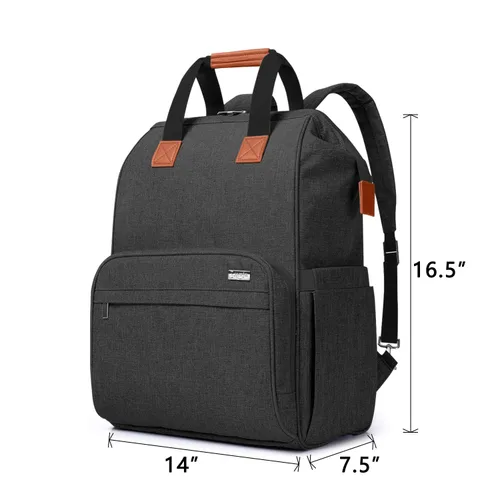 Vista 6 de LUXJA - Mochila de almacenamiento para extractor de leche y portátil, color negro 2 formas de uso, se adapta a la mayoría de los extractores