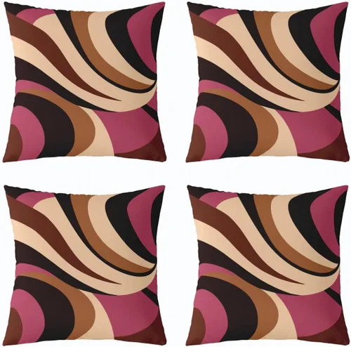 Vista 169 de Juego de 2 fundas de almohada abstractas de 16 x 16 pulgadas para niños, niñas, adolescentes, decoración de dormitorio, moderna a rayas, decoración