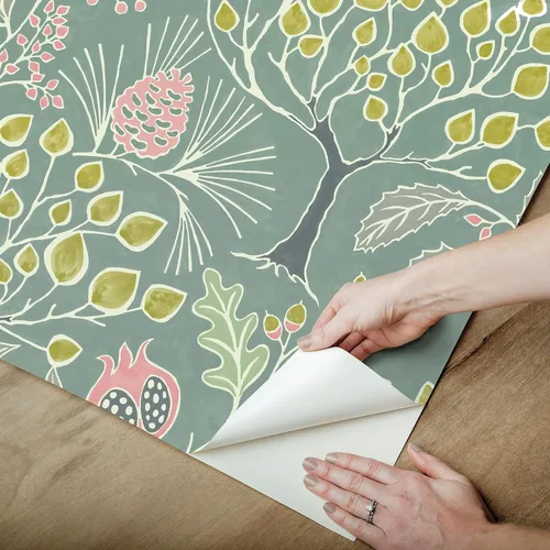 Vista 6 de Wall Pops - Papel tapiz autoadhesivo para jardín, color verde