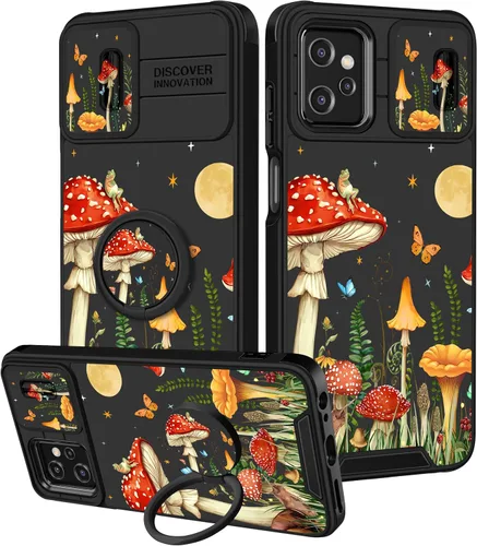 Vista 127 de Funermei Funda para Moto G Stylus 5G 2022, funda para teléfono con diseño de calavera de esqueleto para mujeres y niñas, diseño gótico, Como