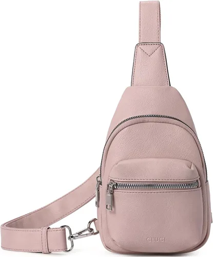 Vista 7 de CLUCI Small Sling Bag for Women, Leather Crossbody Fanny Packs Trendy, Women's Chest Bag