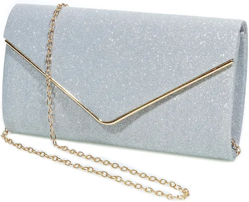 Vista 20 de Bolso de noche para mujer, bolso de fiesta brillante para mujer, bolso de fiesta de boda