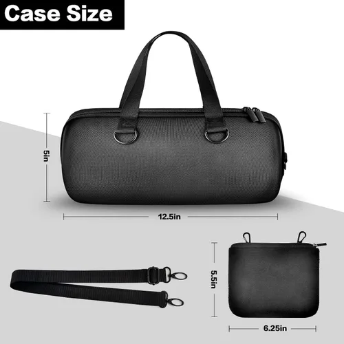 Vista 5 de Funda rígida para JBL Xtreme 3/Extreme 2, portátil, impermeable, inalámbrico, Bluetooth, soporte de almacenamiento de viaje con bolsa de bolsillo