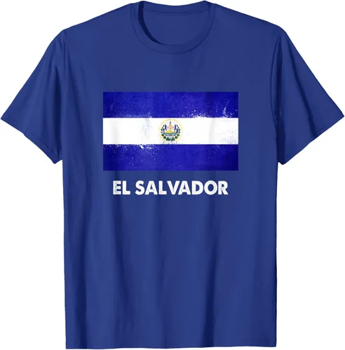 Vista 21 de Camiseta de la bandera de El Salvador Camiseta salvadoreña