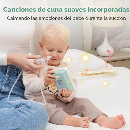 Vista 3 de Momcozy Aspirador Nasal para Bebé, 【Grado Hospitalario】 Succión Fuerte de 70 KPa y 9 Niveles de Succión Ventosa Nasal, Limpiador Nasal Eléctrico