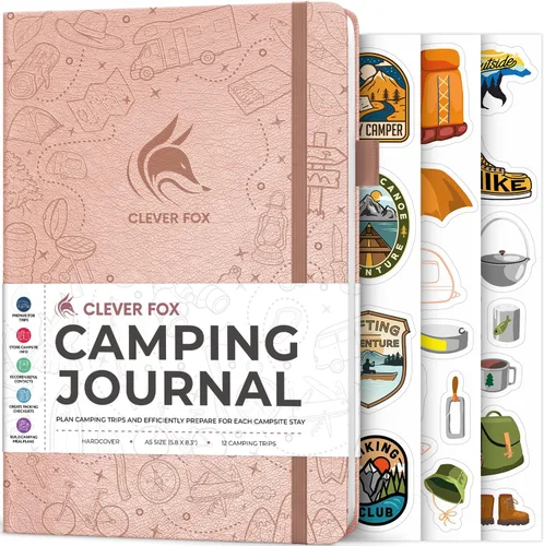 Vista 20 de Clever Fox CF Camping Journal (Amber Yellow, Pocket (3.7'' x 5.6''))