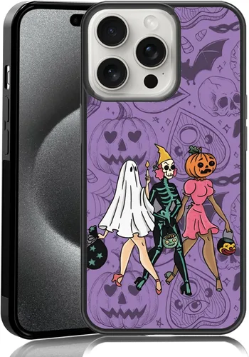 Vista 27 de Funda para iPhone 11 Pro Max, funda protectora de poliuretano termoplástico (TPU) a prueba de golpes, diseño de cabeza de calabaza, diseño de araña