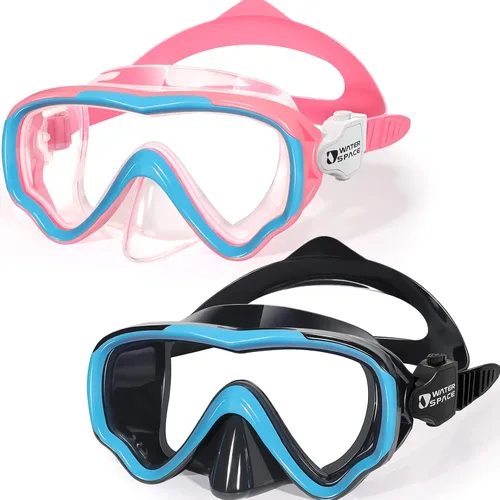 Vista 13 de Water Space Gafas de natación para niños con cubierta de nariz para niños y jóvenes de 3 a 15 años, lentes antiroturas con protección UV, sin fugas