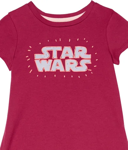 Vista 2 de Tienda Essentials Disney Marvel Star Wars Frozen Princess Girls and Toddlers' Short-Sleeve Tunic T-Shirts, Pack of 3