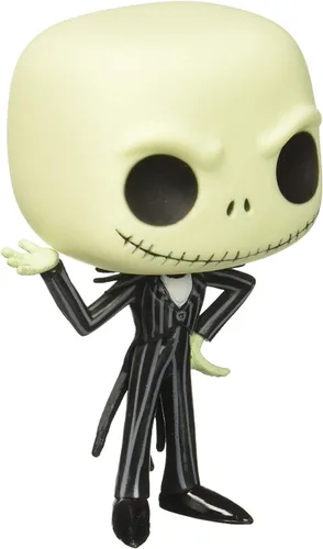 Vista 2 de Funko POP Disney: The Nightmare Before Christmas - Figura de vinilo de Jack Skellington Pop! (paquete con funda protectora compatible con Pop Box)