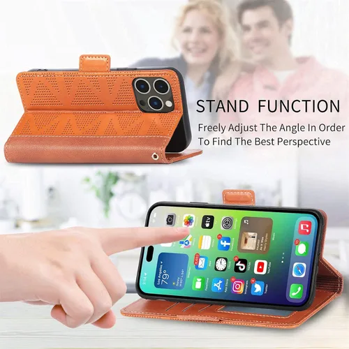 Vista 3 de Funda compatible con Xiaomi Poco X3 GT, tarjetero, compatible con Redmi Note 10 Pro (China) 5G de piel sintética con cierre magnético, color marrón