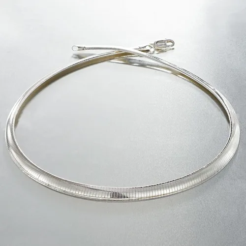 Vista 7 de Ross-Simons Italian 6mm Sterling Silver Omega Necklace