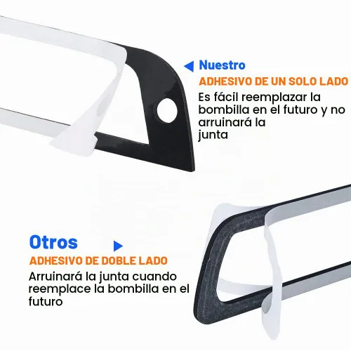 Vista 2 de Tercera tercera junta de sello de luz de freno compatible con Frontier 2005 a 2019, Titan 2004 a 2015 lámpara de parada de montaje alto de cabina