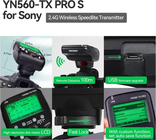 Vista 4 de YONGNUO YN560-TX PRO S YN560 TX PRO Flash inalámbrico Speedlite Transmisor Disparador HSS TTL para cámara S
