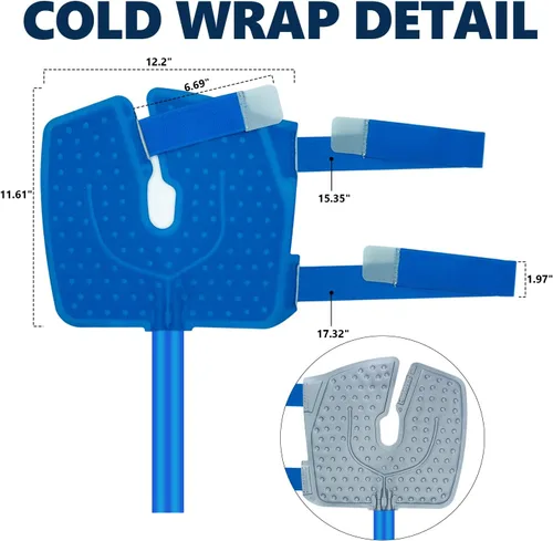 Vista 8 de Inmoredo Máquina de hielo para rodilla después de cirugía, máquina de terapia de frío para reemplazo de rodilla con temporizador programable