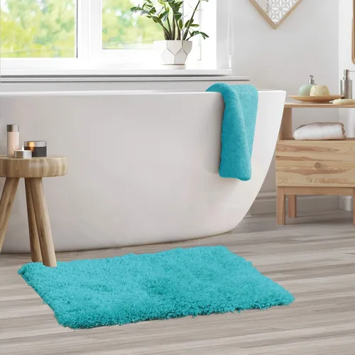 Vista 2 de Clara Clark Alfombras de baño, alfombras de baño ultra suaves y peludas - tapetes de baño para baño, lavable a máquina, base antideslizante de goma