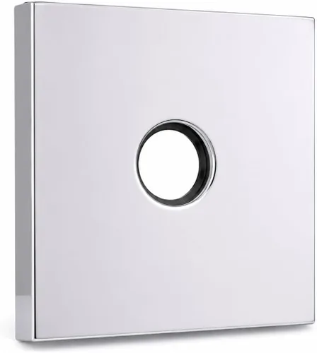 Vista 4 de Corla Brida de brazo de ducha cuadrada moderna de 3.5 pulgadas Placa de cubierta de escudo de repuesto universal extra grande (oro cepillado)