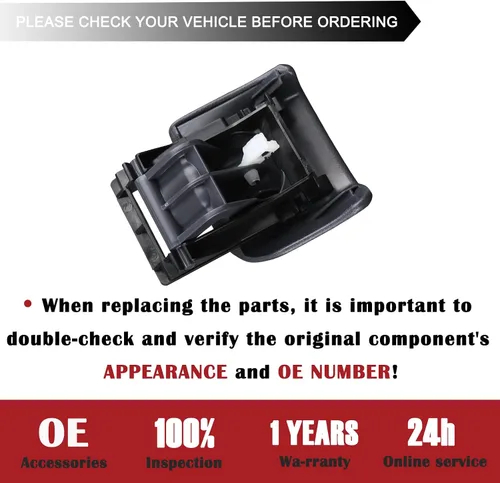 Vista 6 de TQPONLY 74934 Manija para Liberar Freno de Estacionamiento (Gris Niebla) Compatible con Dodge Ram 1500 2500 3500 de 1998 a 2002 Reemplaza RU38RC8AA