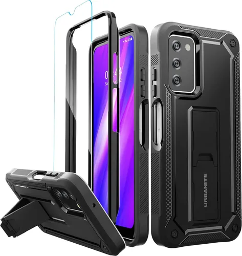 Vista 17 de URBANITE Funda para Samsung Galaxy A13 con soporte, protección a prueba de golpes de grado militar con protector de pantalla compatible con teléfono