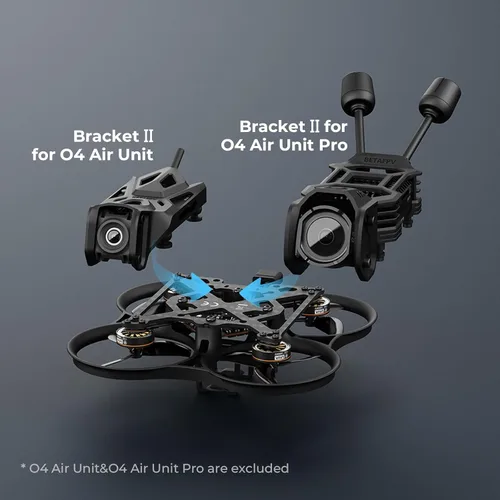 Vista 4 de BETAFPV Pavo Pico II - Cuadricóptero sin escobillas, ultraligero 2S Cinewhoop con soporte HD VTX II para O4/O4 Pro VTX, F4 2S 20A AIO FC, motor 1102