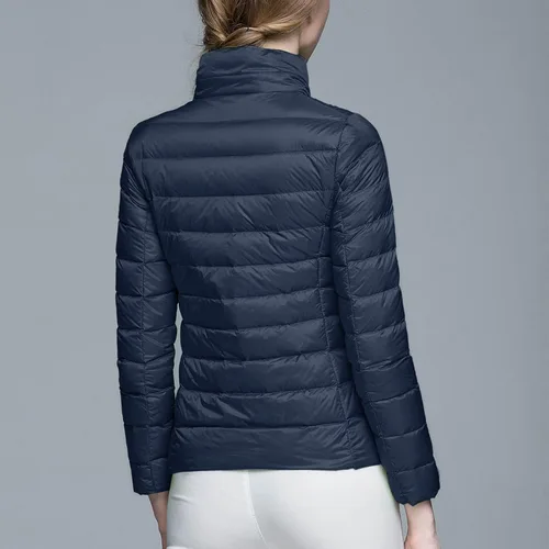Vista 3 de jbyrvq Chaquetas acolchadas largas para mujer, para otoño e invierno, para otoño e invierno, chaqueta acolchada de algodón, abrigos largos