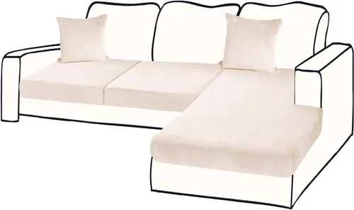 Vista 51 de BT.WA Funda de Cojín de Sofá de Terciopelo 1 Pieza Funda de Cojín de Asiento Elástica Funda de Sillón Fundas Separadas de Sofá Seccional Protector