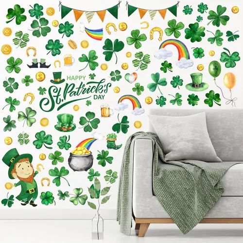 Vista 13 de Glenmal 6 calcomanías de pared de Pascua de 11.42 x 8.27 pulgadas, calcomanías de pared religiosas grandes de color negro, decoración de pared