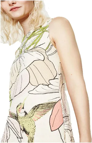 Vista 3 de Desigual Vestido sin mangas de punto menta para mujer