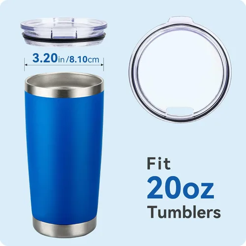 Vista 3 de Tapa de vaso de 20 onzas para Yeti Rambler, Old Style Rtic y más tazas de viaje, tapa de repuesto a prueba de salpicaduras para vasos de 3.2