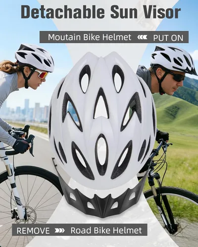 Vista 7 de Zacro - Casco de ciclismo para adultos, certificado por CPSC, para la protección y seguridad de hombres y mujeres, con banda para la cabeza