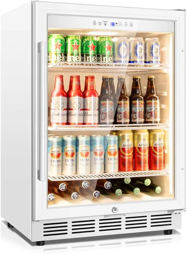 Vista 22 de Tylza Refrigerador de exhibición de encimera Puerta de vidrio doble de 2.7