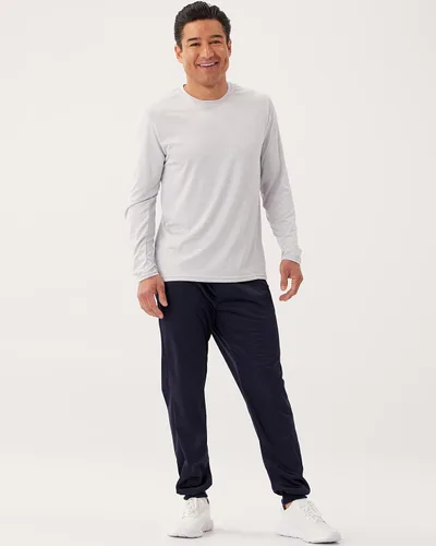 Vista 3 de Paquete de 4unidades camisetas Dry-Fit de manga larga para hombre que absorben la humedad con protección solar ultravioleta camiseta deportiva