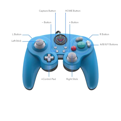Vista 3 de PDP Gaming Legend Of Zelda Link GameCube Wired Fight Pad Pro Controller Link - Nintendo Switch
