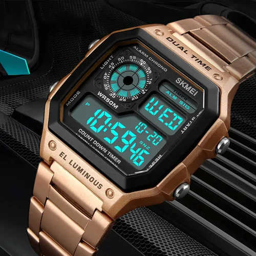 Vista 2 de SKMEI Wrist Watch for Men, Digital Sports Waterproof Watch with Dual Time Chronograph Countdown Alarm Backlight