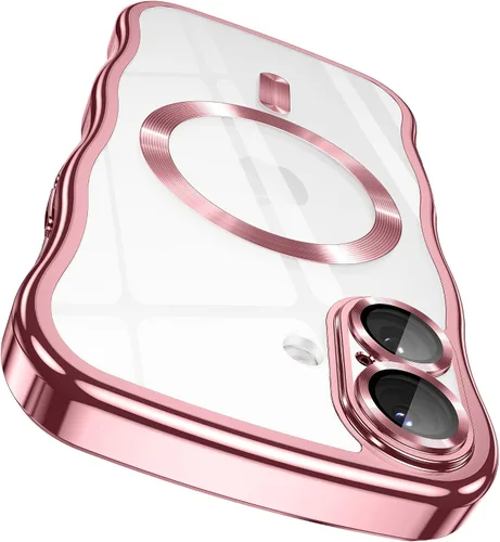 Vista 39 de GVIEWIN Funda para iPhone 16 Pro Compatible con MagSafe, Mejorada [Protección Completa de la Cámara][Marco de Ondas Lindo][Protección de Grado