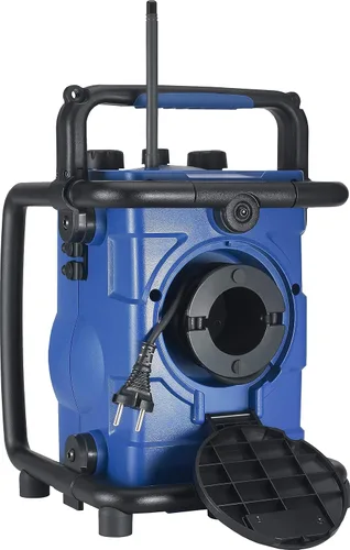 Vista 3 de Sangean radio digital recargable con AM/FM-RBDS/alerta climática/Bluetooth/Aux in ultra fuerte Azul/Negro