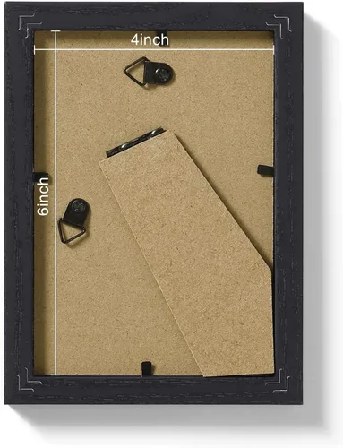 Vista 8 de Juego de 9 portarretratos, plexiglás resistente a rupturas, exhibe fotos de 4 x 6 pulgadas o, con paspartú, de 3.5 x 5 pulgadas, marcos para pared