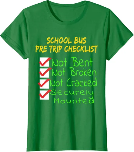 Vista 29 de Camiseta de camionero para conductor de autobús escolar CDL, Negro, S