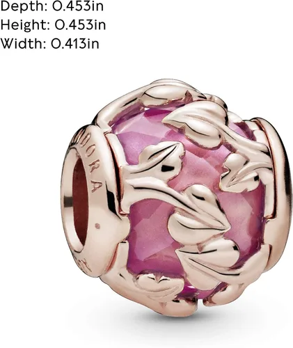 Vista 5 de PANDORA Joyería decorativa con diseño de hojas y rosas Metal Zafiro