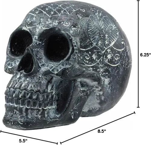 Vista 8 de Ebros Gift Gótico Erzulie Freda Veve Haitiano Antiguo Vudú Hechizos de Amor Romance Talismán Tatuaje Cráneo Estatua Gótica Cráneo Lwas Voudou Loa