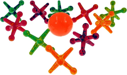 Vista 5 de JA-RU Jumbo Jax Toy Set (paquete de 3) Juego de gatos de goma suave con pelota Juegos clásicos antiguos para niños Juguetes de los años 90
