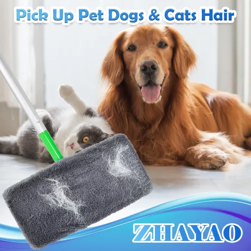Vista 7 de 6 almohadillas de microfibra reutilizables compatibles con Swiffer Sweeper, paños de barrido en seco y paños húmedos, almohadillas lavables