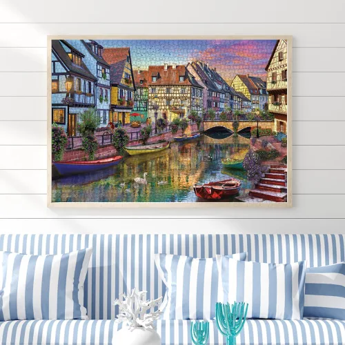 Vista 3 de Anatolian Puzzle - Canal de Colmar, Rompecabezas de 2000 piezas, #3953