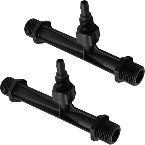 Vista 9 de 2 inyectores de fertilizante Venturi de 1 pulgada, tubo mezclador de riego de plástico negro, dispositivo de sistema de agua agrícola para jardín
